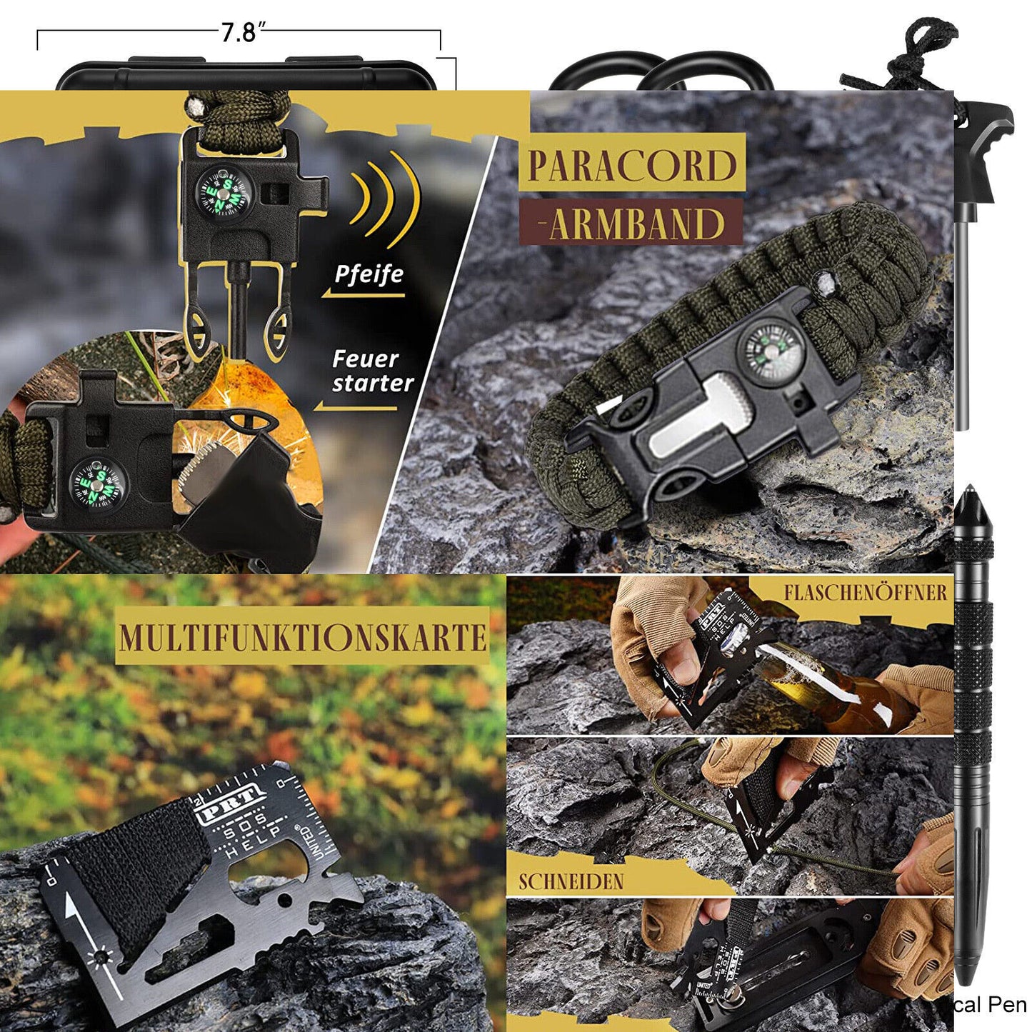 Outdoor Emergency Survival Gear Kit Camping Hiking Survival Gear Tools Kit Survival Gear And Equipment