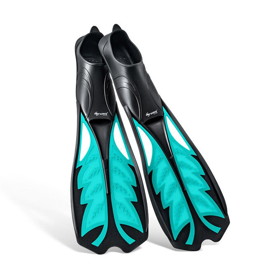 WAVE Snorkeling Professional Long Flippers Blade Fin Soft Rubber for Adults Kids Water Sport Diving Fins Swimming Training 2021