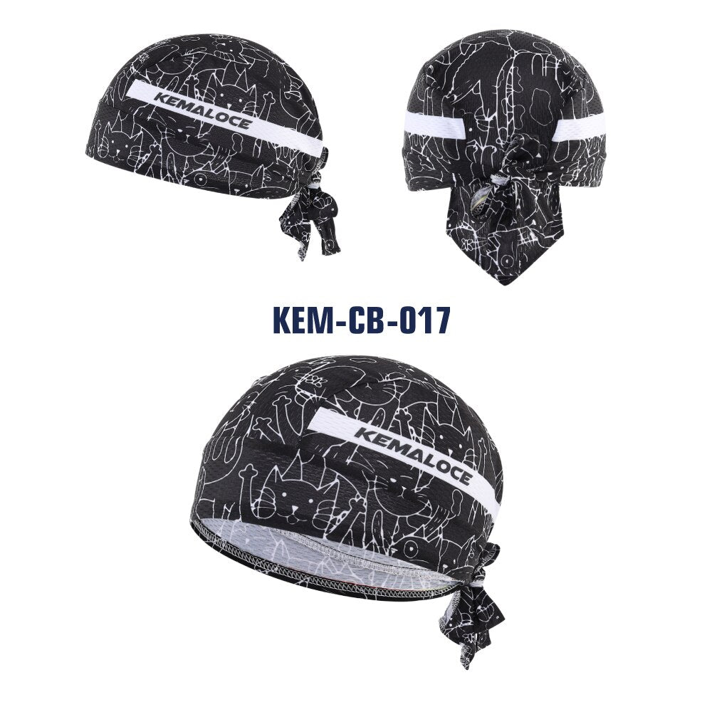 UV Protection Cycling Cap Team Men Summer Full Sublimation MTB Bike Scarf White Carton Cat Bicycle Hat Cycle Bandana