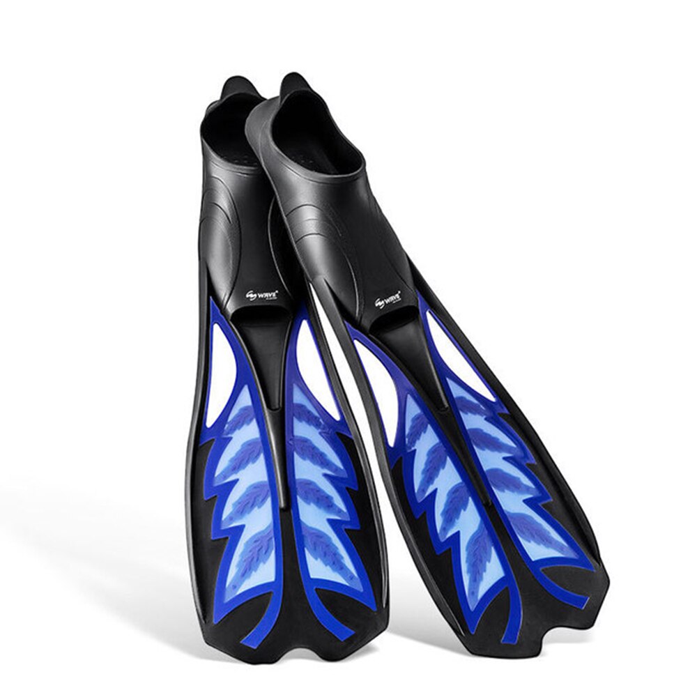WAVE Snorkeling Professional Long Flippers Blade Fin Soft Rubber for Adults Kids Water Sport Diving Fins Swimming Training 2021
