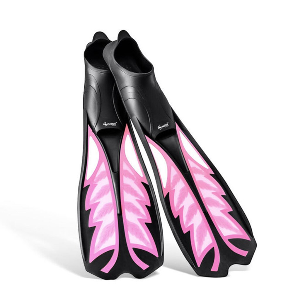 WAVE Snorkeling Professional Long Flippers Blade Fin Soft Rubber for Adults Kids Water Sport Diving Fins Swimming Training 2021