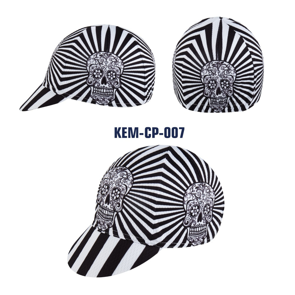 Men Cycling Cap Anti-UV Summer Elastic Quick Dry Bike Cap White/Black/Blue Mesh Outdoor Breathable Cycling Hat