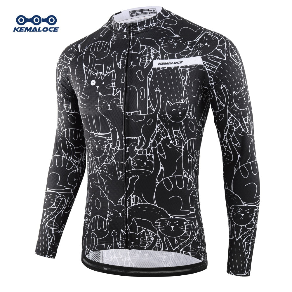 White Cycling Jersey MTB Jersey  Bicycle Team Cycling Shirt Men Long Sleeve Bike Wear Summer Premium Cycle Clothes