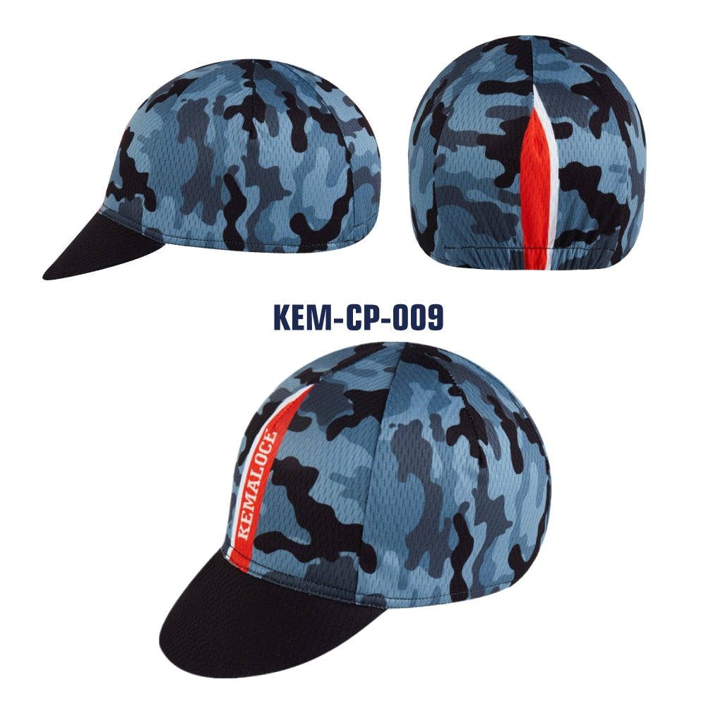 Men Cycling Cap Anti-UV Summer Elastic Quick Dry Bike Cap White/Black/Blue Mesh Outdoor Breathable Cycling Hat