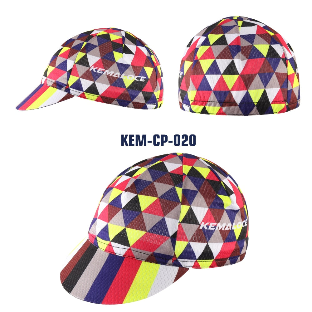 Men Cycling Cap Anti-UV Summer Elastic Quick Dry Bike Cap White/Black/Blue Mesh Outdoor Breathable Cycling Hat