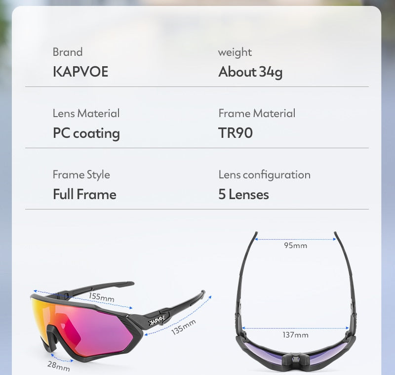 KAPVOE Riding Cycling Sunglasses