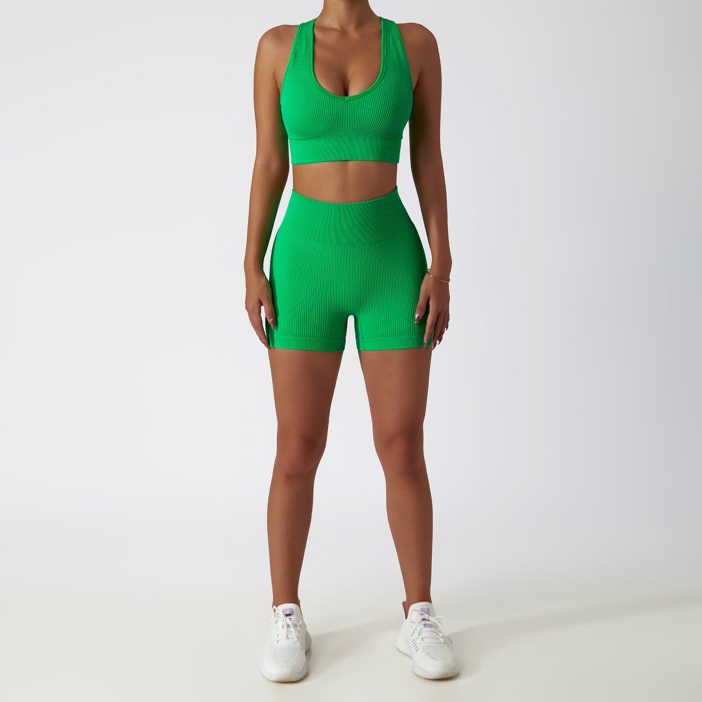 High Waist Tight Sports Yoga Suit Women Gather Back Beauty Fitness Suit