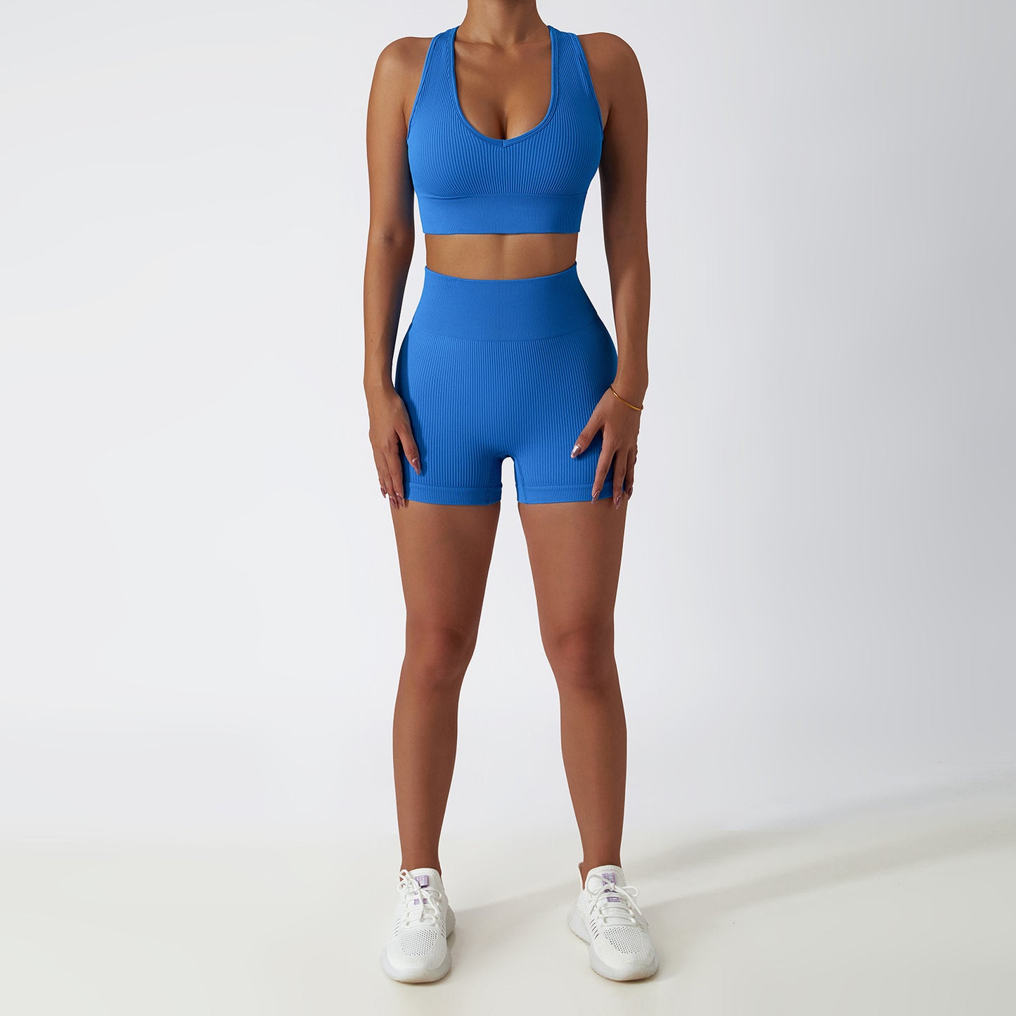 High Waist Tight Sports Yoga Suit Women Gather Back Beauty Fitness Suit