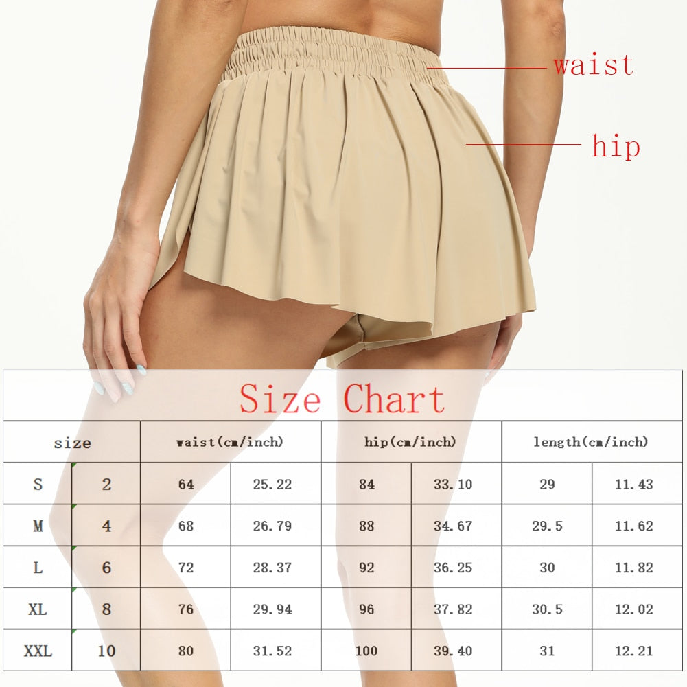 Women's High Waist Stretch Athletic Workout Active Fitness Elastic Shorts 2 In 1 Running Double Sports Gym Shorts Leggings