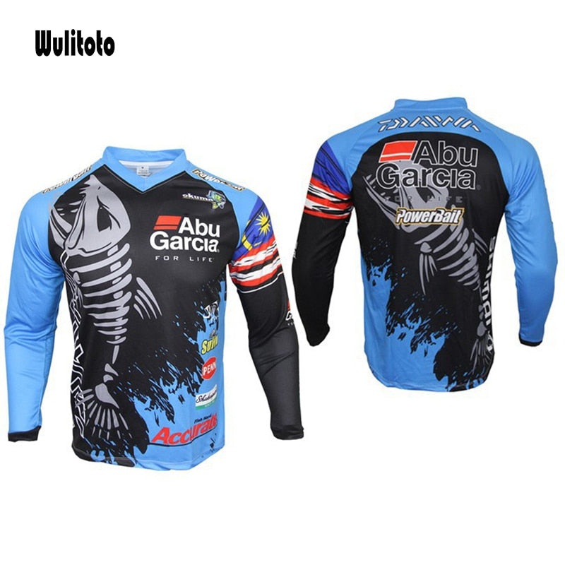 Summer long-sleeved fishing shirt, breathable and quick-drying outdoor men's fishing clothes