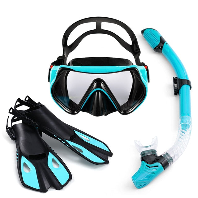 goggles and fins Diving Swimming Fins Set Diving Equipment Snorkeling Flippers Swimming – Isaac Sports