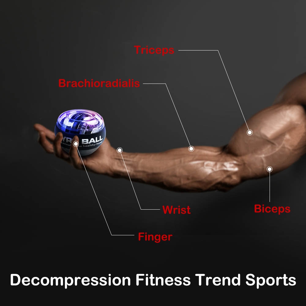 LED Gyroscopic - Hand Muscle Force Trainer Fitness Equipment