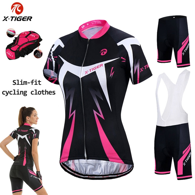 Female Summer Anti-UV Cycling Jersey Quick-Dry