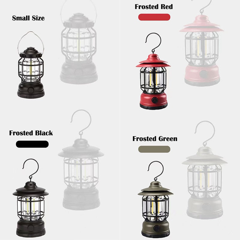 Retro Hanging Camping Lanterns USB Rechargeable