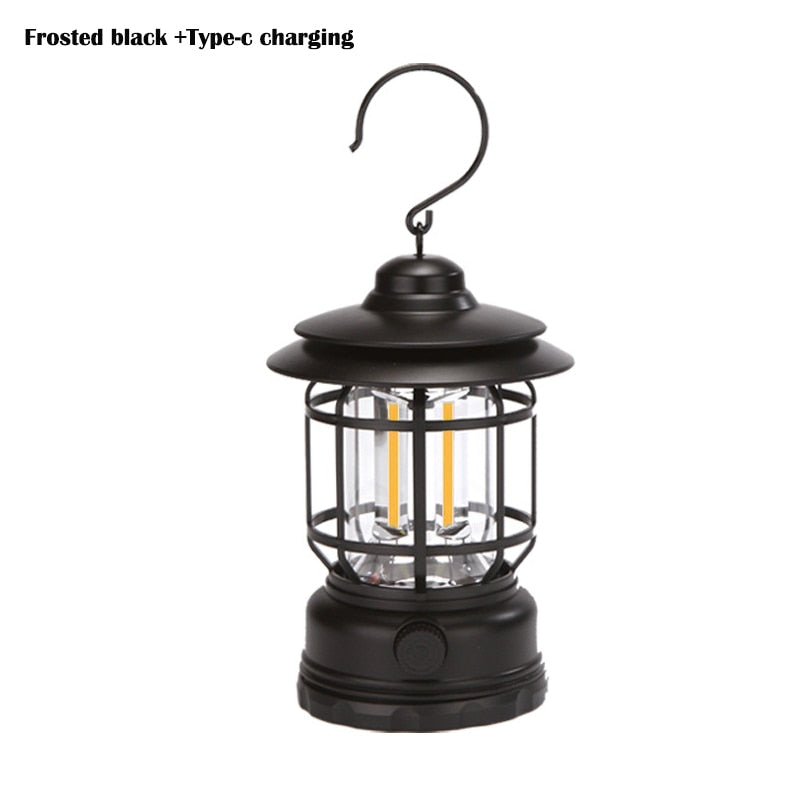 Retro Hanging Camping Lanterns USB Rechargeable
