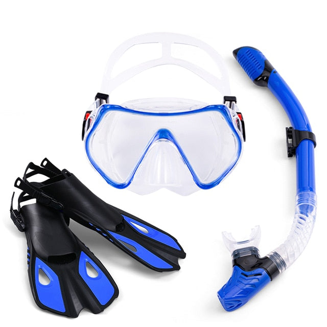 Diving Swimming Fins Set Diving Equipment Snorkeling Flippers Swimming Goggles Snorkel Set Adult Flippers Underwater