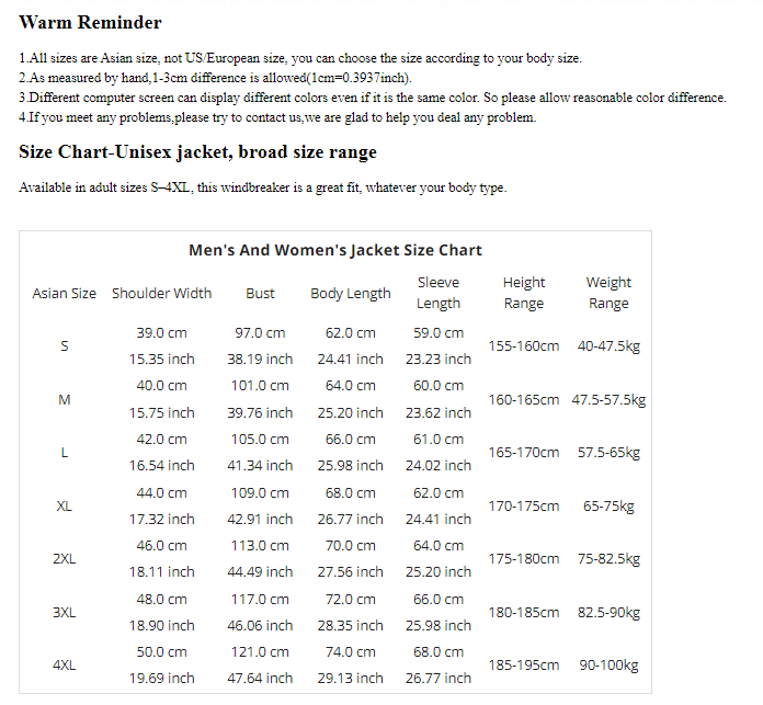 Men Women Hiking Jacket Waterproof Quick Dry