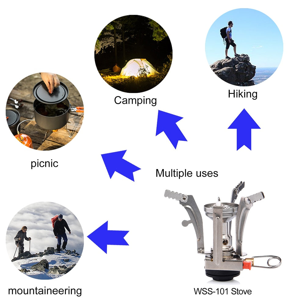 Portable folding camping stove
