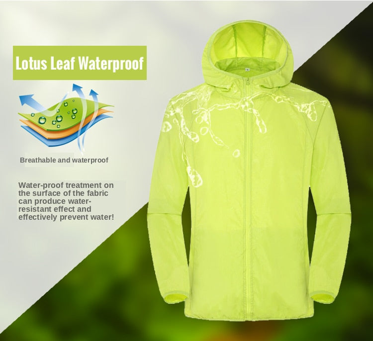 Men Women Hiking Jacket Waterproof Quick Dry