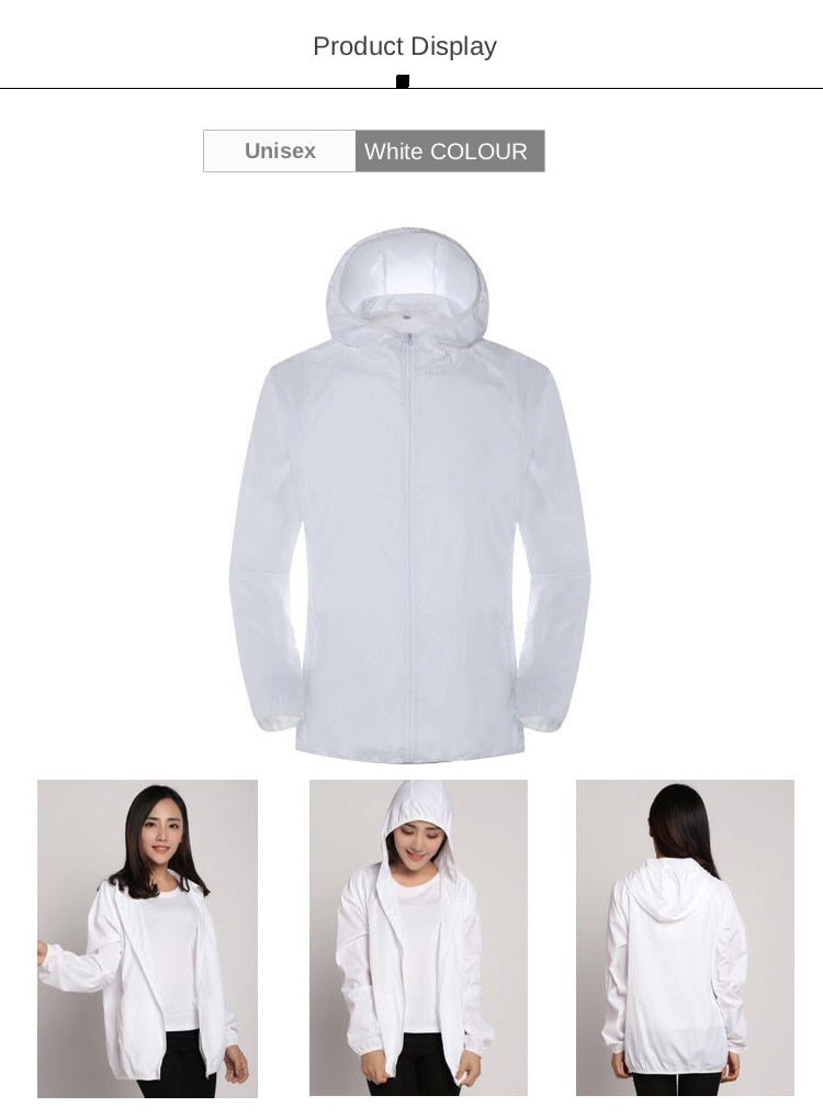 Men Women Hiking Jacket Waterproof Quick Dry