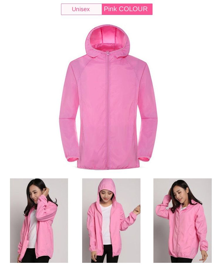 Men Women Hiking Jacket Waterproof Quick Dry
