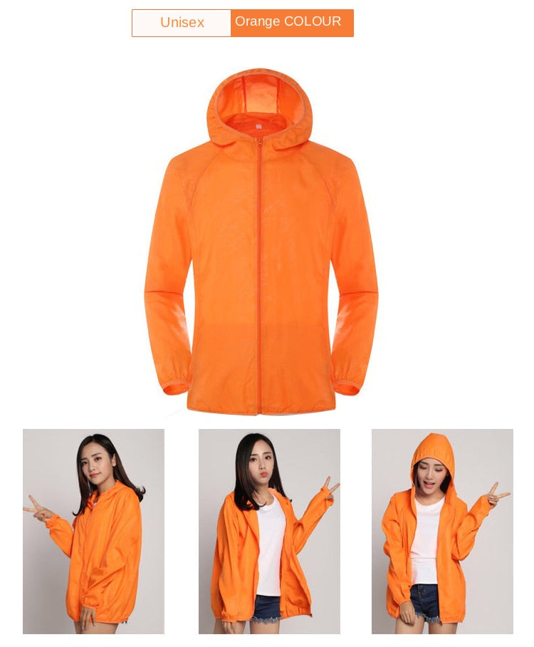 Men Women Hiking Jacket Waterproof Quick Dry