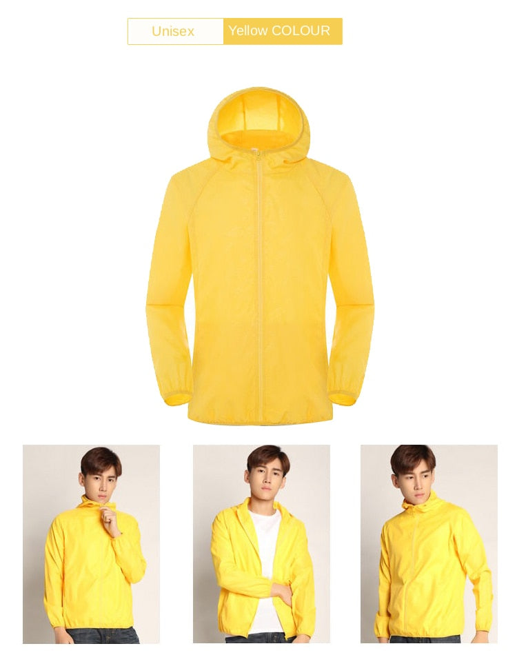 Men Women Hiking Jacket Waterproof Quick Dry