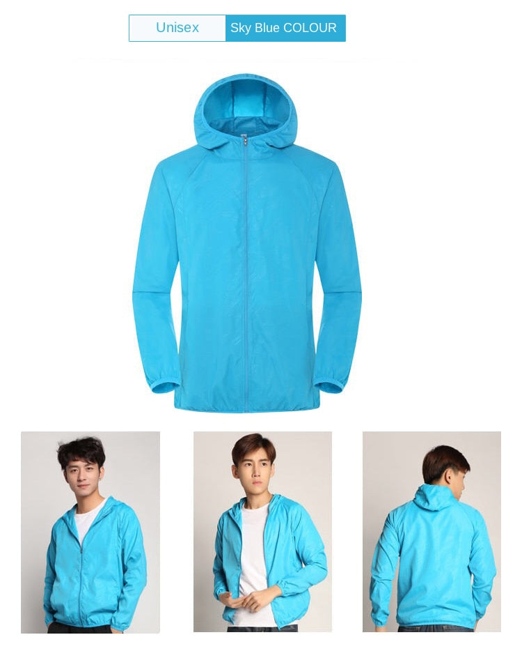 Men Women Hiking Jacket Waterproof Quick Dry