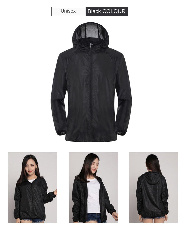 Men Women Hiking Jacket Waterproof Quick Dry