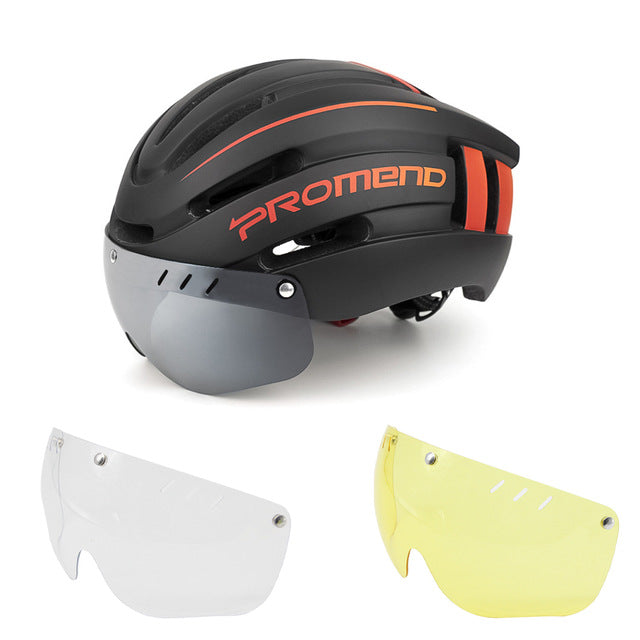 Bicycle Helmet LED Light Rechargeable Intergrally-molded