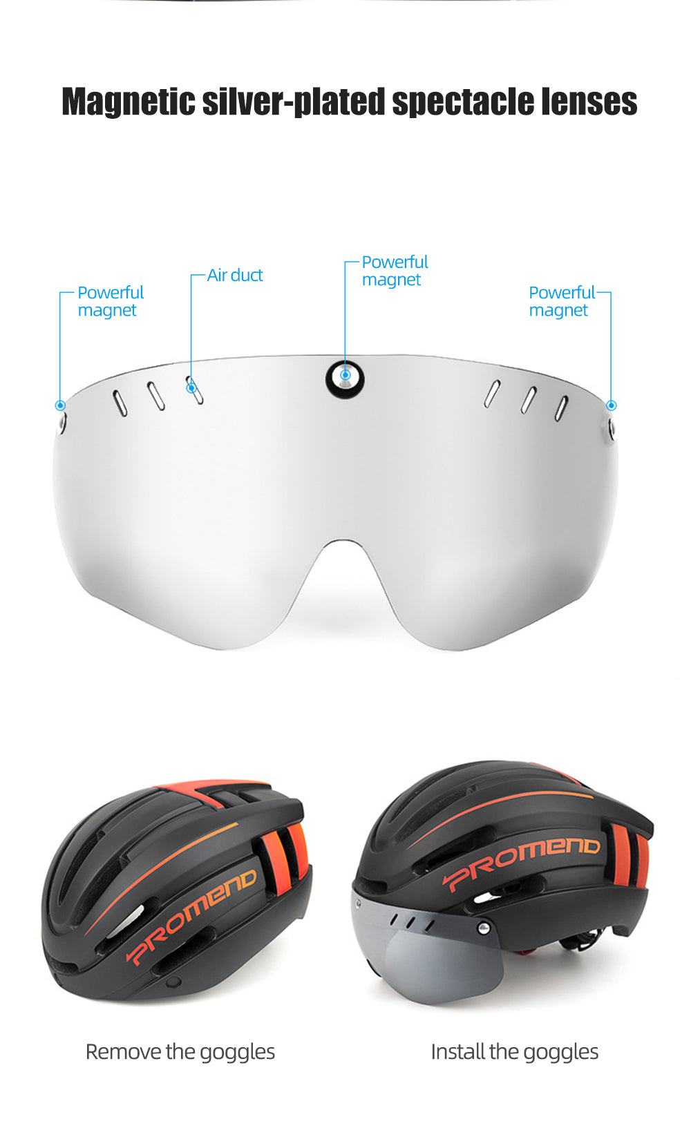 Bicycle Helmet LED Light Rechargeable Intergrally-molded