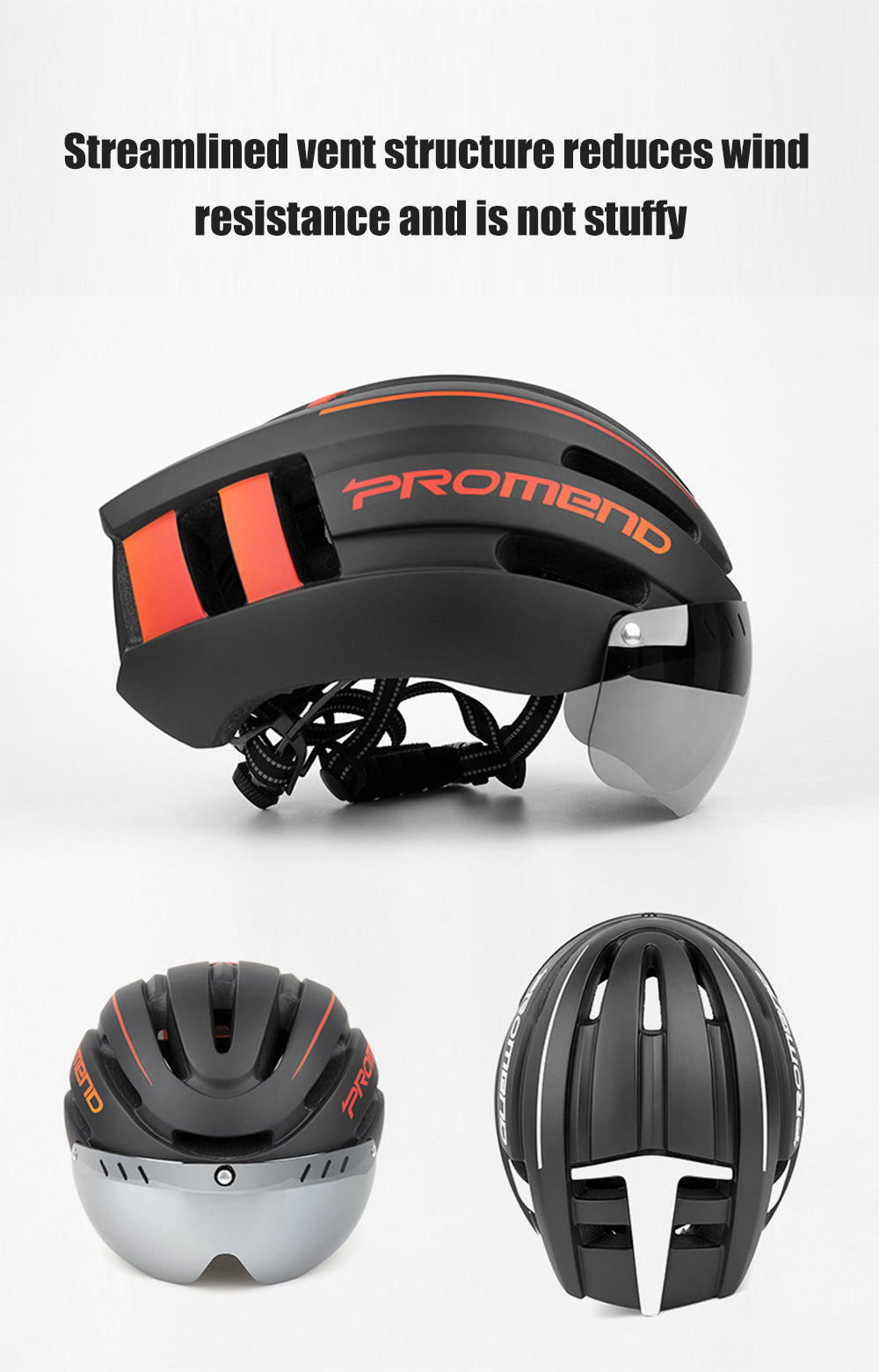 Bicycle Helmet LED Light Rechargeable Intergrally-molded