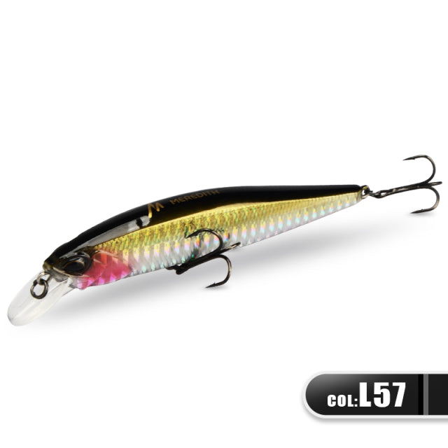 MRERDITH JERK MINNOW 100F 14g Floating Wobbler Fishing Lure 24Color Minnow Lure Hard Bait Quality Professional Depth0.8-1.0m