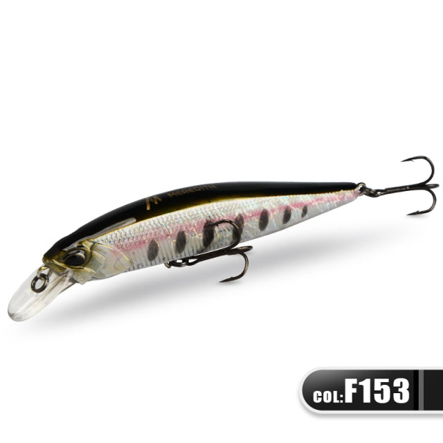 MRERDITH JERK MINNOW 100F 14g Floating Wobbler Fishing Lure 24Color Minnow Lure Hard Bait Quality Professional Depth0.8-1.0m