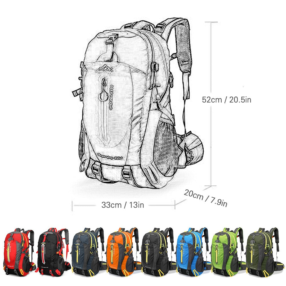 Waterproof Climbing Backpack Rucksack 40L Outdoor Sports Bag