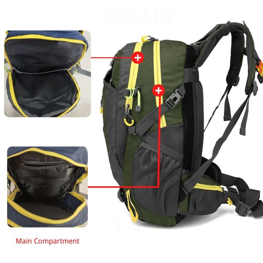 Waterproof Climbing Backpack Rucksack 40L Outdoor Sports Bag