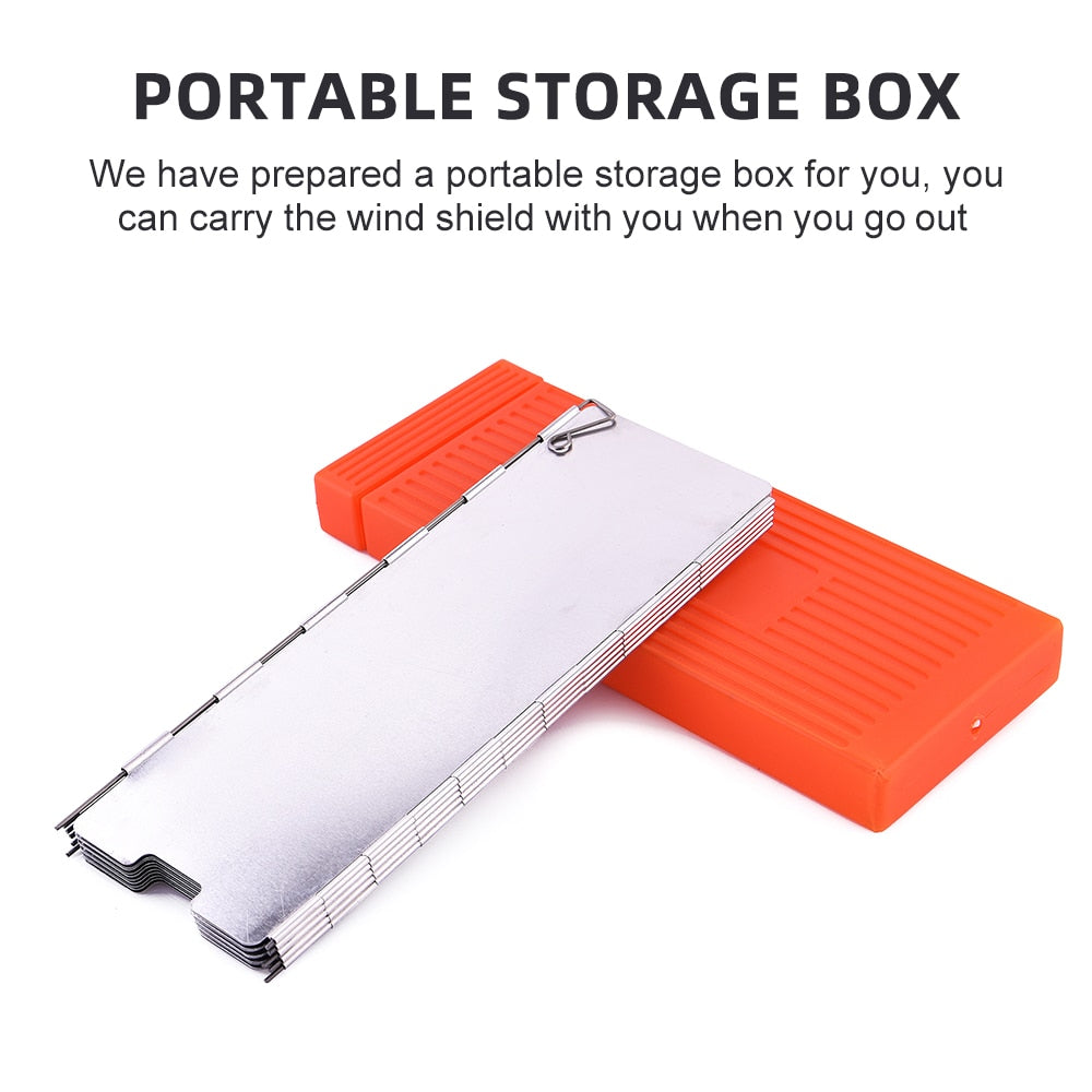 Camping Portable 9/10 Plates Folding Stove Wind Shield