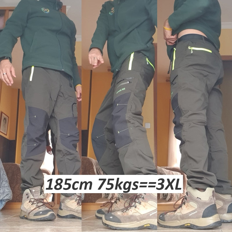 Men Oversized Plus size Winter Softshell Fleece Outdoor Pants
