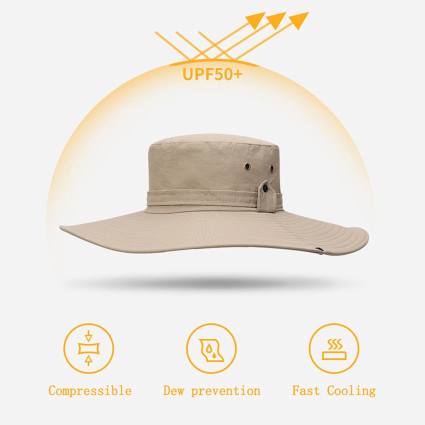 Mesh Breathable Anti UV Sun Cap Large Wide Brim