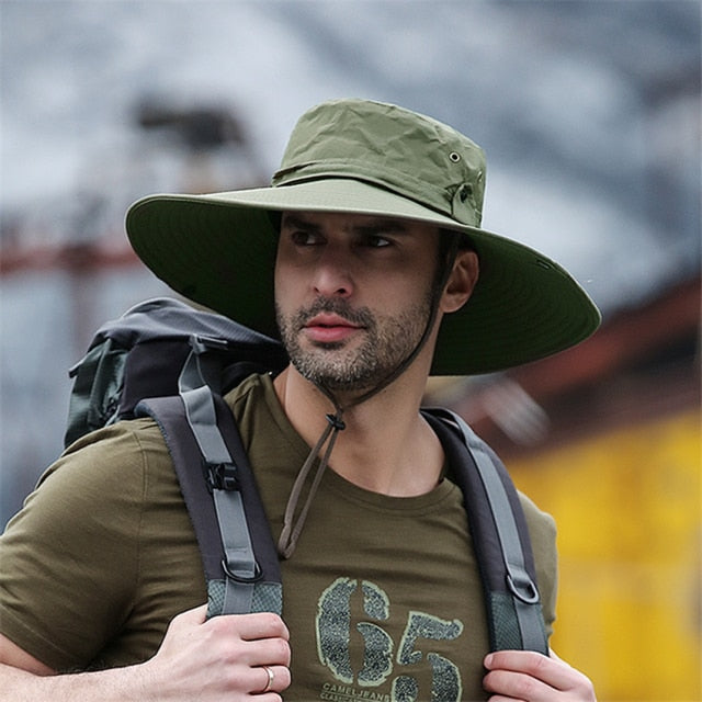 Mesh Breathable Anti UV Sun Cap Large Wide Brim