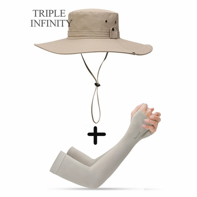 Mesh Breathable Anti UV Sun Cap Large Wide Brim