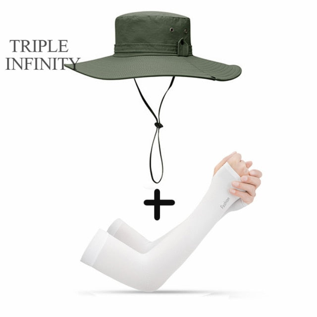 Mesh Breathable Anti UV Sun Cap Large Wide Brim