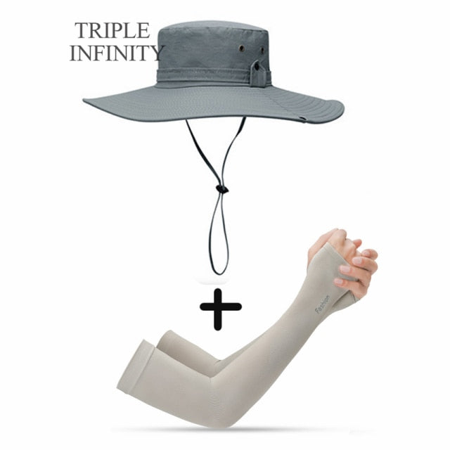 Mesh Breathable Anti UV Sun Cap Large Wide Brim