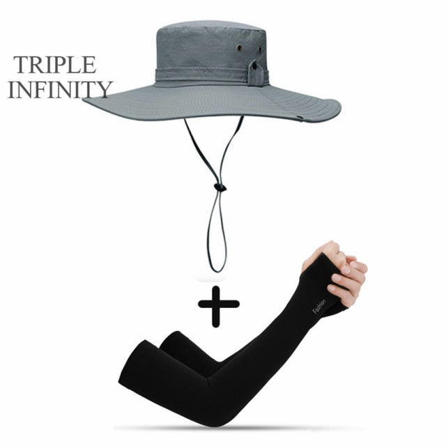 Mesh Breathable Anti UV Sun Cap Large Wide Brim