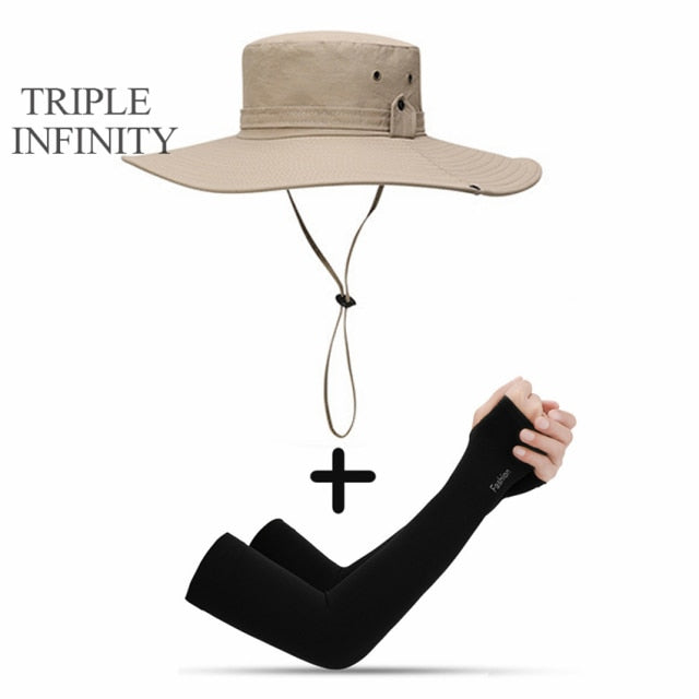 Mesh Breathable Anti UV Sun Cap Large Wide Brim