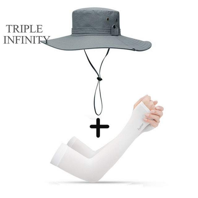 Mesh Breathable Anti UV Sun Cap Large Wide Brim