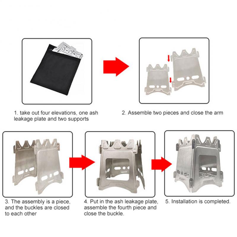 Camping Fire Wood Heater Portable Titanium Stove