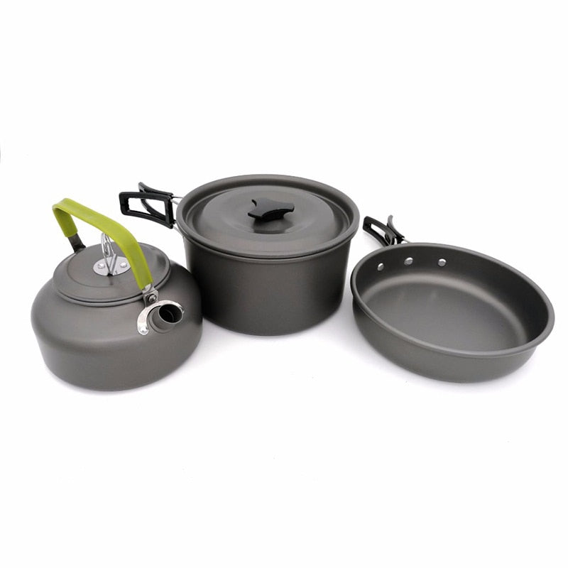 Outdoor Pots Pans Camping Cookware Picnic Cooking Set