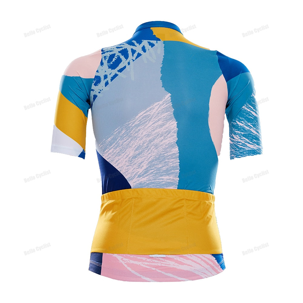 Colorful Men's Short Sleeve cycling Jersey