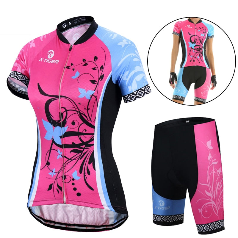 Female Summer Anti-UV Cycling Jersey Quick-Dry